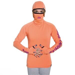686 Women's Airhole Thermal Balaclava Base Layer Top Coral Medium